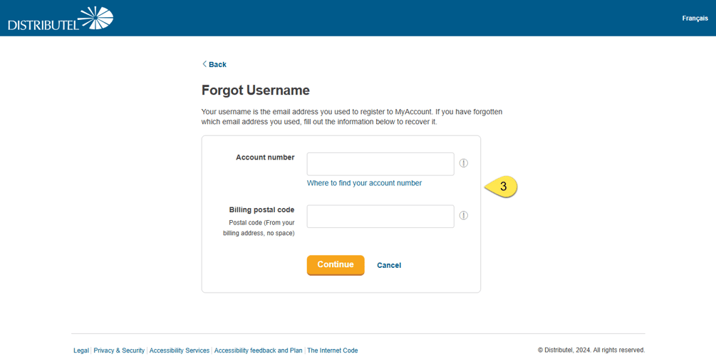 Accessing MyAccount